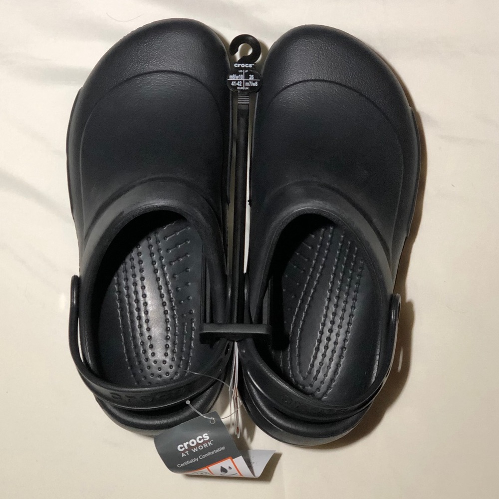 NWT Black Bistro Croc Clogs Women Sz 10 Roomy Fit